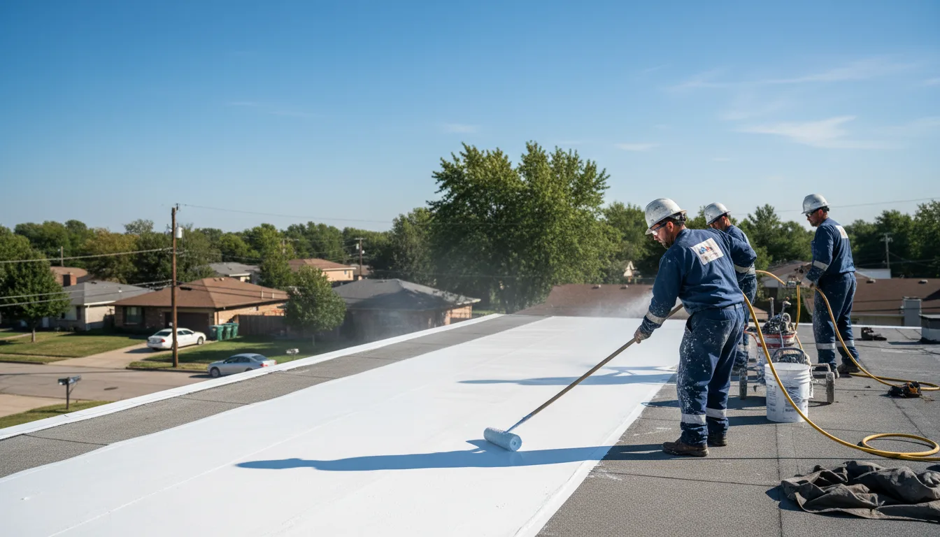 Commercial roof coating in Hebron, IL near me